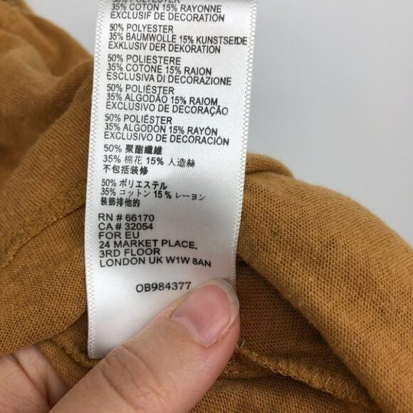 Anthropologie Malaga tiered tunic tank top in Ochre tan/mustard Medium - Picture 12 of 16